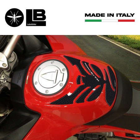 PARASERBATOIO in gel 3D CARBON LOOK compatibile per MOTO DUCATI MULTISTRADA 1260